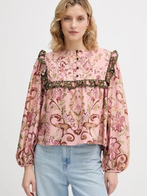 Barbour bluzka x Farm Rio damska kolor multicolor wzorzysta LSH1718