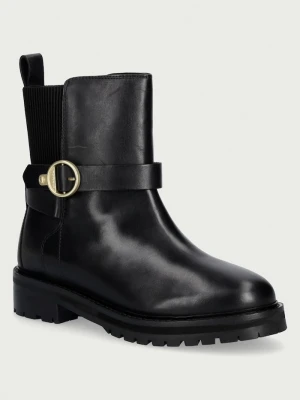 Barbour botki damskie skórzane Alexandra czarny