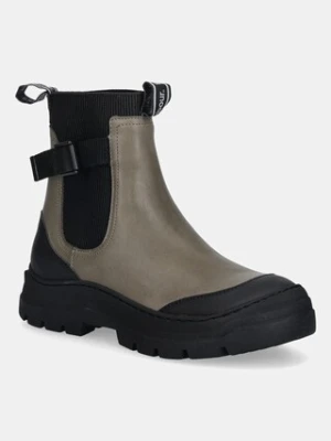 Barbour botki Klara Chelsea Boot damskie kolor zielony na płaskim obcasie LFO0787CM11