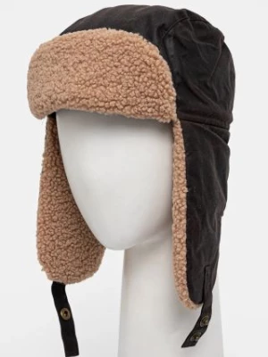 Barbour czapka bawełniana kolor brązowy bawełniana MHA0710