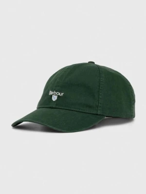 Barbour czapka bejsbolówka męska bawełniana zielony