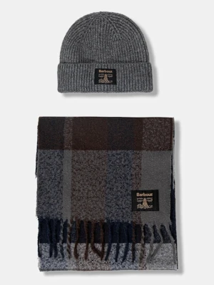 Barbour czapka i szalik kolor multicolor MGS0095