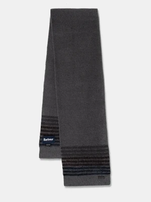 Barbour czapka i szalik kolor szary MGS0089