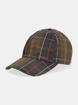 Barbour czapka z daszkiem Barbour Telfield kolor zielony MHA0910
