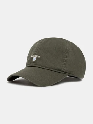 Barbour czapka z daszkiem bawełniana Cascade Cap kolor zielony MHA0274SG14