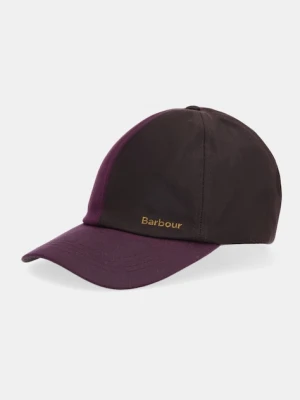 Barbour czapka z daszkiem bawełniana kolor brązowy LHA0546