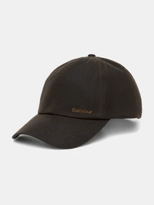 Barbour czapka z daszkiem bawełniana kolor zielony LHA0477