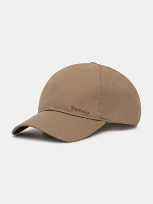 Barbour czapka z daszkiem bawełniana Milburn Cap kolor zielony MHA0914BE12