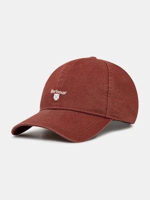 Barbour czapka z daszkiem bawełniana Sports Caps kolor pomarańczowy z aplikacją MHA0274