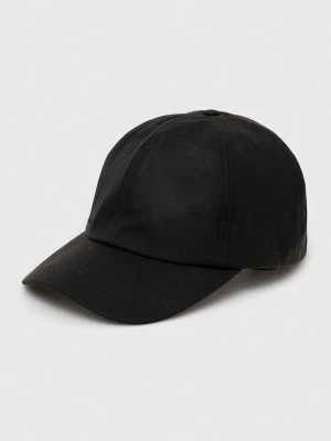 Barbour czapka z daszkiem bawełniana zielony
