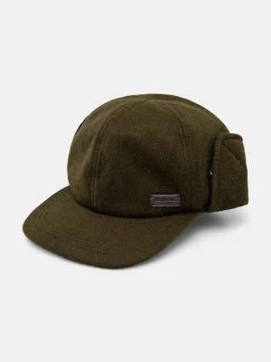 Barbour czapka z daszkiem kolor zielony z nadrukiem MHA0860