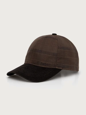 Barbour czapka z daszkiem męska bawełniana brązowy