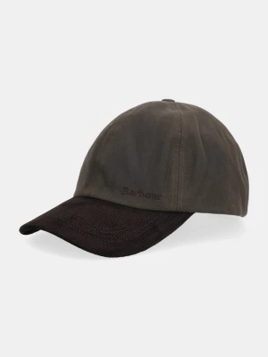 Barbour czapka z daszkiem męska bawełniana zielony