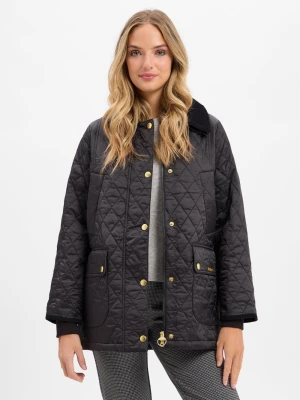 Barbour Damska kurtka pikowana - Beadnell Kobiety czarny jednolity,
