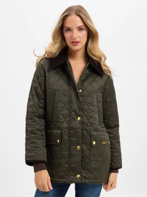 Barbour Damska kurtka pikowana - Beadnell Kobiety zielony jednolity,
