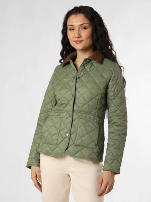 Barbour Damska kurtka pikowana Kobiety Sztuczne włókno zielony jednolity,