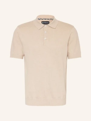 Barbour Dzianinowa Koszulka Polo Muston Z Lnem beige
