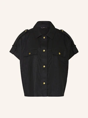 Barbour International Bluzka Bez Rękawów Priya Z Lnem schwarz