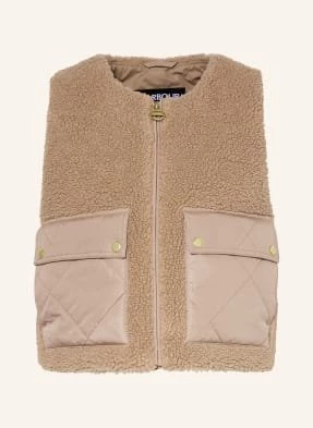 Barbour International Kamizelka Z Pluszowego Materiału Nyberg beige