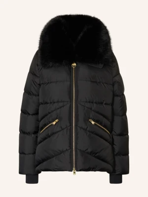 Barbour International Kurtka Pikowana Cyrus Z Sztucznym Futrem schwarz CZARNY