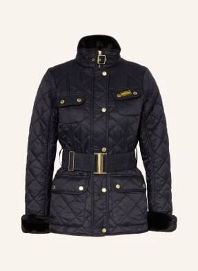 Barbour International Kurtka Pikowana Internation Polarquilt Ze Sztucznym Futrem schwarz