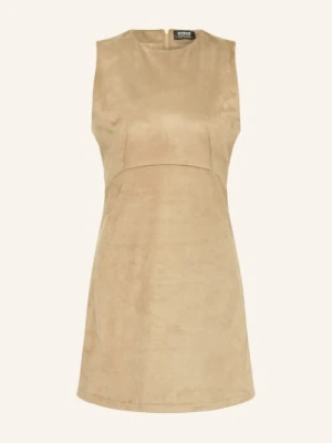 Barbour International Sukienka Etui Nia W Stylu Skórzanym beige