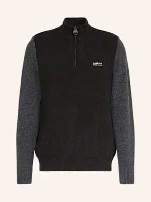 Barbour International Sweter Typu Troyer schwarz