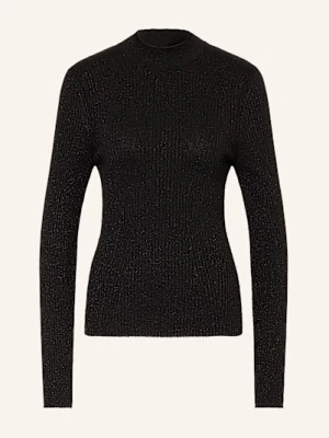 Barbour International Sweter Z Błyszczącą Przędzą schwarz