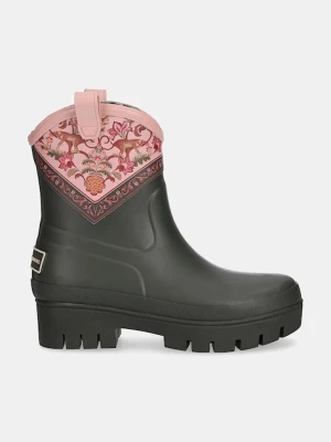 Barbour kalosze Barbour x Farm Rio Thais Short Welly damskie kolor zielony LRF0123MI11