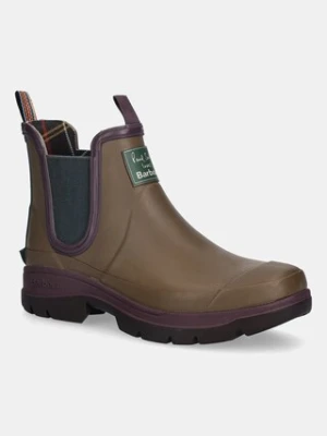 Barbour kalosze x Paul Smith Chelsea Welly męskie kolor brązowy MRF0048TA51