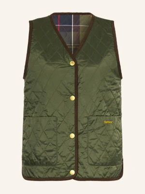 Barbour Kamizelka Pikowana Icons Liner, Dwustronna gruen beżowy