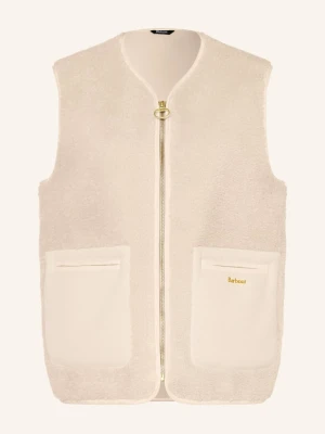 Barbour Kamizelka Z Futerkiem Teddy Bainford Z Mieszanki Materiałów weiss