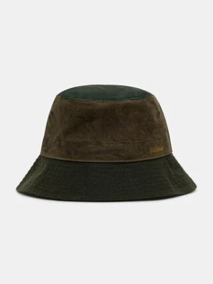 Barbour kapelusz bawełniany Brackley Wax Bucket Hat kolor zielony LHA0548OL52