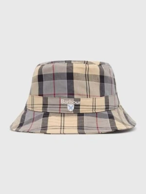 Barbour kapelusz bawełniany Tartan Bucket Hat kolor beżowy bawełniany MHA0618