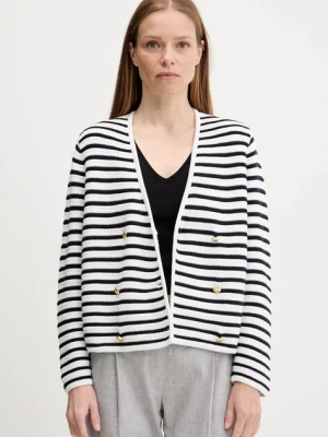 Barbour kardigan bawełniany ABBY damski kolor granatowy LKN1650
