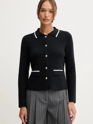 Barbour kardigan bawełniany COLLEEN damski kolor granatowy LKN1668