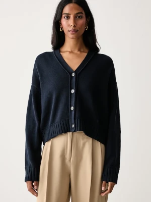 Barbour kardigan damski bawełniany Amesbury granatowy