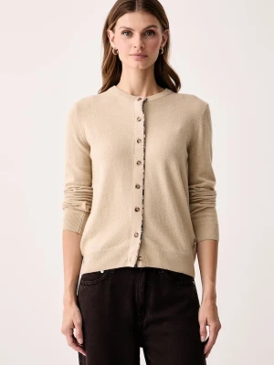 Barbour kardigan damski z wełną Pendle beżowy