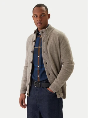 Barbour Kardigan Patch Zip Thru MKN0731ST16 Beżowy Regular Fit