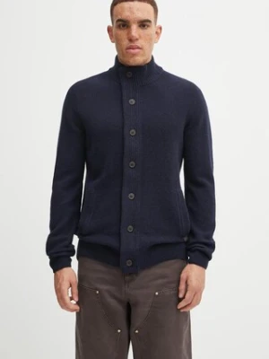 Barbour kardigan wełniany kolor granatowy