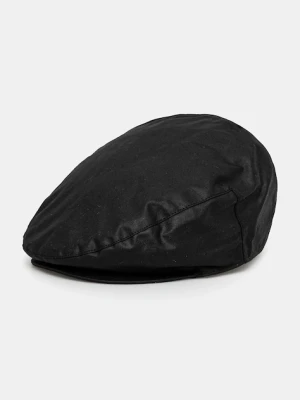 Barbour kaszkiet bawełniany kolor czarny MHA0003