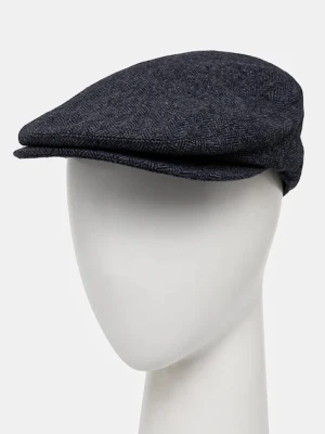 Barbour kaszkiet wełniany kolor granatowy wełniany