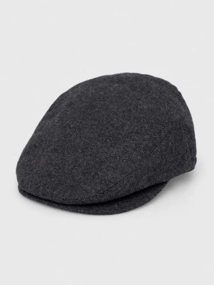 Barbour kaszkiet wełniany kolor szary wełniany