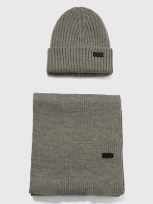 Zdjęcie produktu Barbour komplet Crimdon Beanie & Scarf Gift Set kolor szary MGS0019