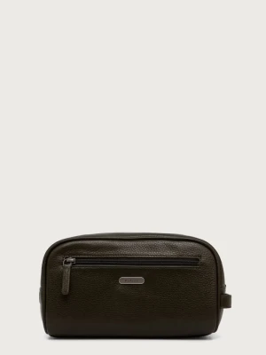 Barbour kosmetyczka męska skórzana zielony