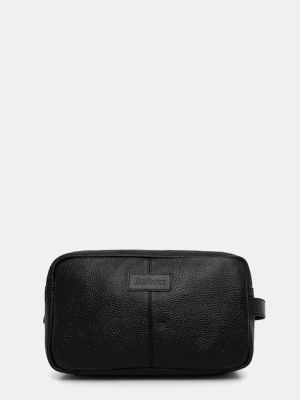 Barbour kosmetyczka skórzana kolor czarny MAC0422