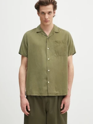 Barbour koszula Barbour Archer Relaxed Fit S/S Shirt męska kolor zielony relaxed MSH5612