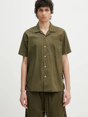 Barbour koszula bawełniana Barbour Holywell Poplin S/S Relaxed Fit Shirt męska kolor zielony relaxed z kołnierzykiem klasycznym MSH5603