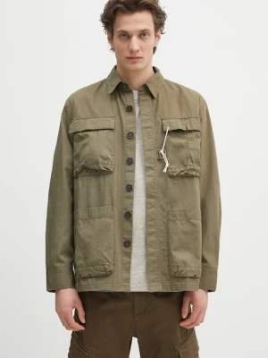 Barbour koszula bawełniana Barbour Westmorland Ripstop Overshirt męska kolor zielony relaxed z kołnierzykiem klasycznym MOS0420
