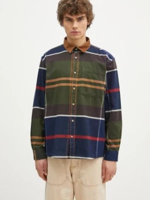 Barbour koszula bawełniana Bushlane OS Tartan Shirt męska relaxed z kołnierzykiem klasycznym MSH5532